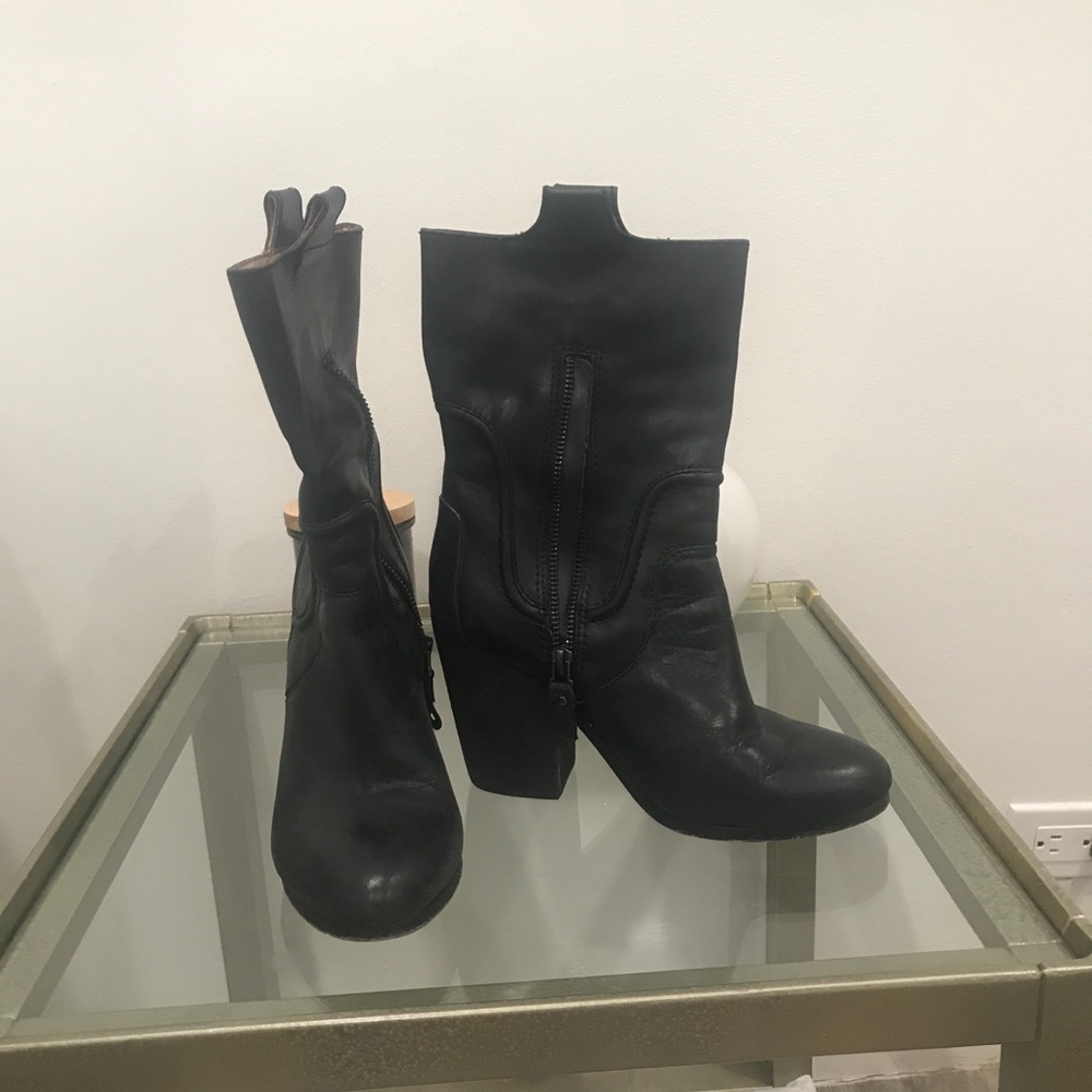 Modern vintage black boots